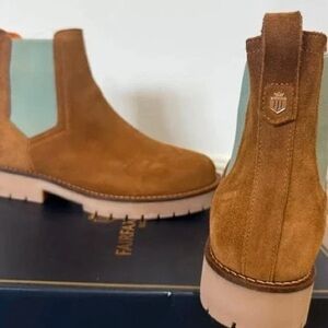 Stylish Brown and Blue Heeled Boots